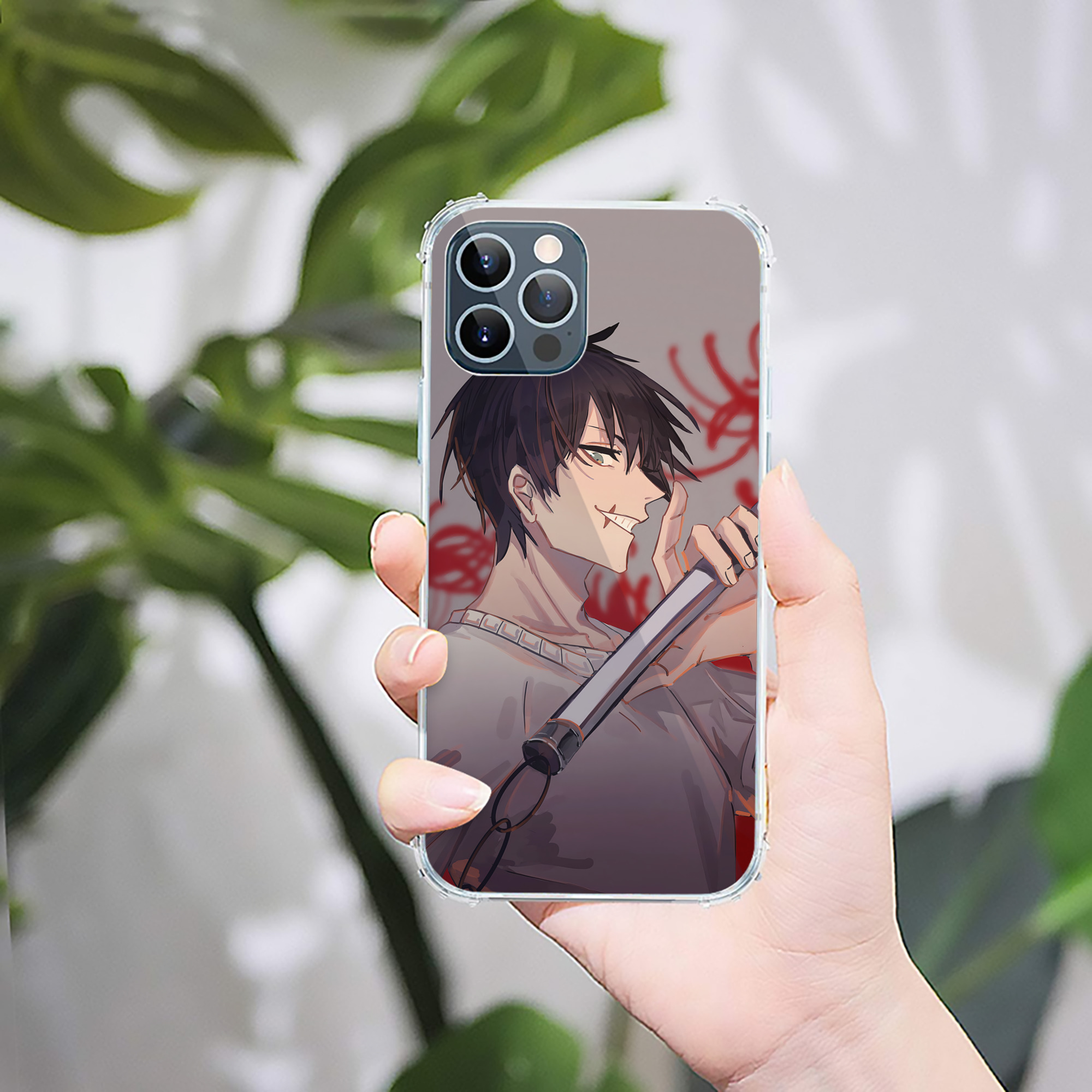 （画像用） 呪術廻戦 Jujutsu Kaisen 【iPhone 12シリーズ対応】透明スマホケース（クリアソフトケース）